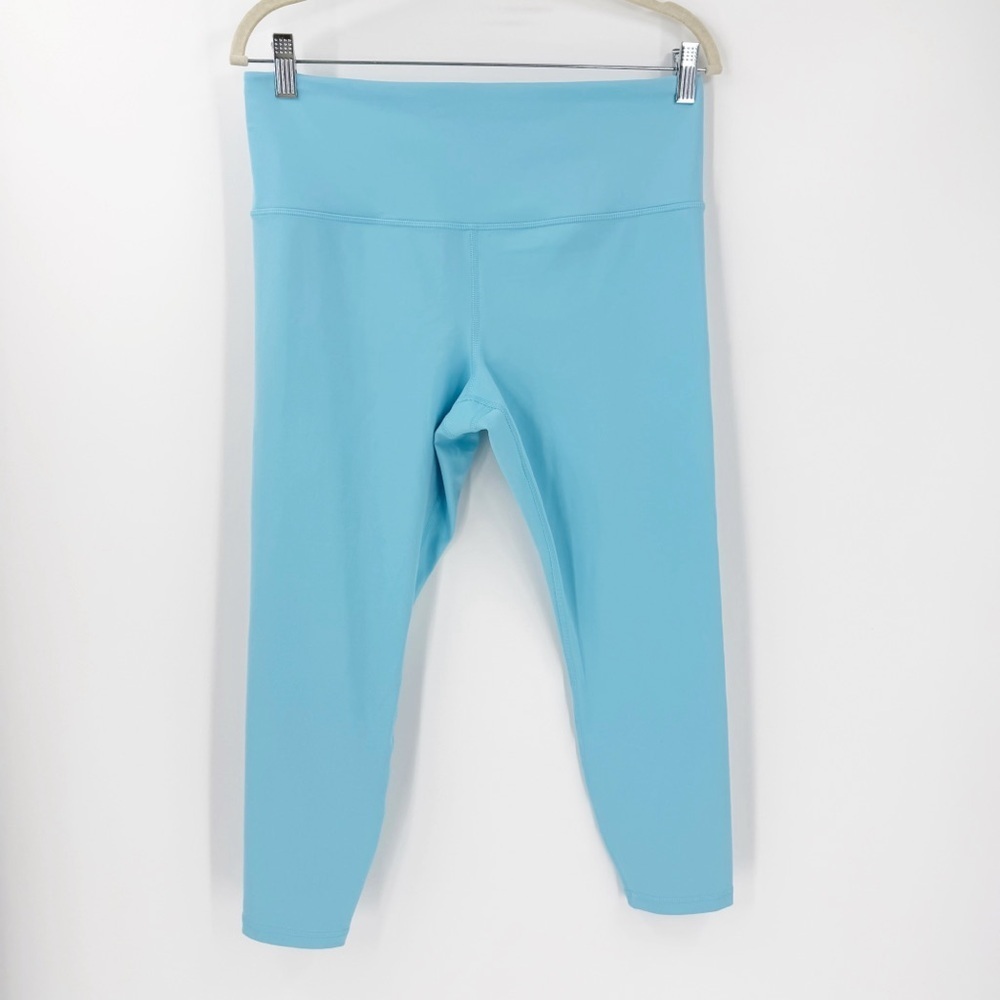 Athleta Ultra High Rise Elation 7/8 Tight Large Petite Turquoise Workout Gym